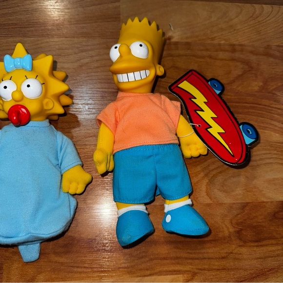 Vtg The Simpsons Family Dolls Burger King Toys 1990 Lisa, Bart, Maggie, Marge - Picture 6 of 12